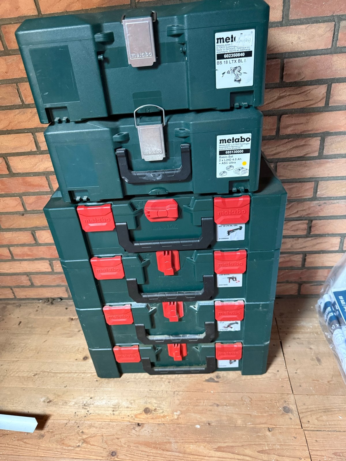 Metabo MetaBOXen, Ophalen, Gebruikt