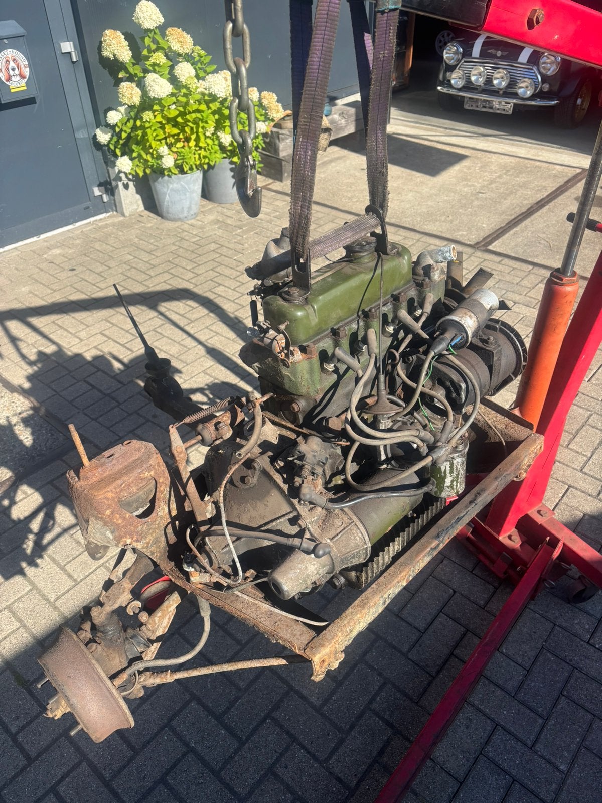 Motor classic mini 1968 compleet met boldon subframe, Ophalen