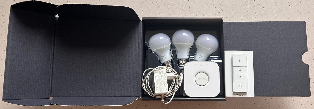 Philips Hue Starterkit White E27, Ophalen, Led-lamp, Gebruikt, Philips Hue