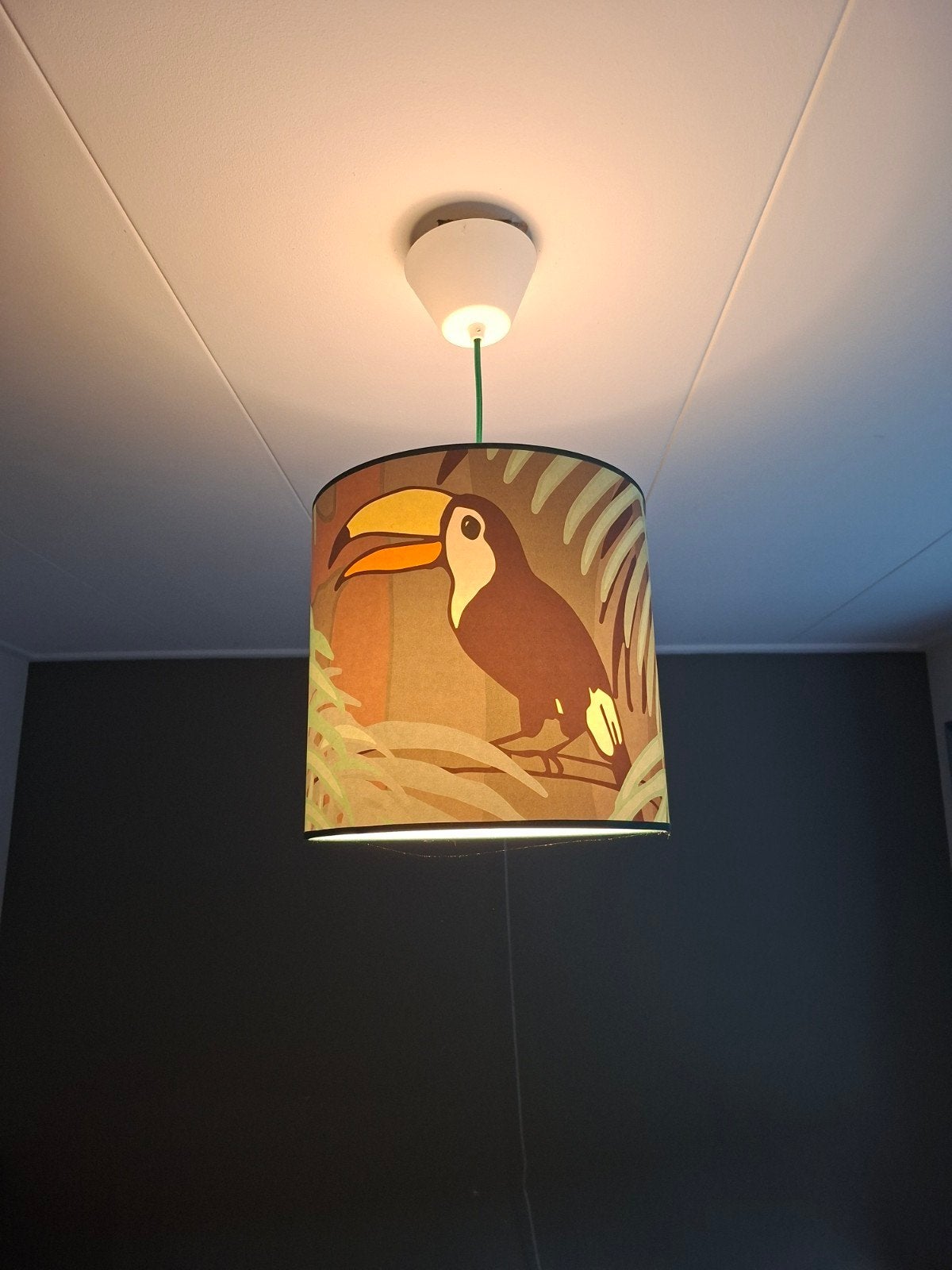 junglekamer plafond lamp hanglamp vogel toekan, Ophalen of Verzenden