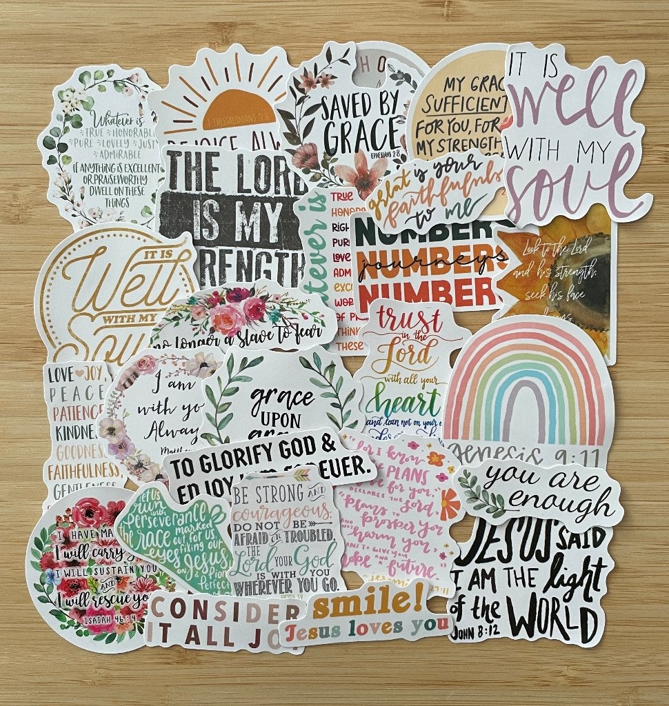Christelijke bijbel teksten stickers, Verzenden, Nieuw, Meerdere stickers