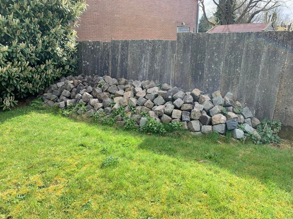 Kasseien, Tuin en Terras, Tegels en Klinkers, Ophalen, Gebruikt, Overige typen, Natuursteen