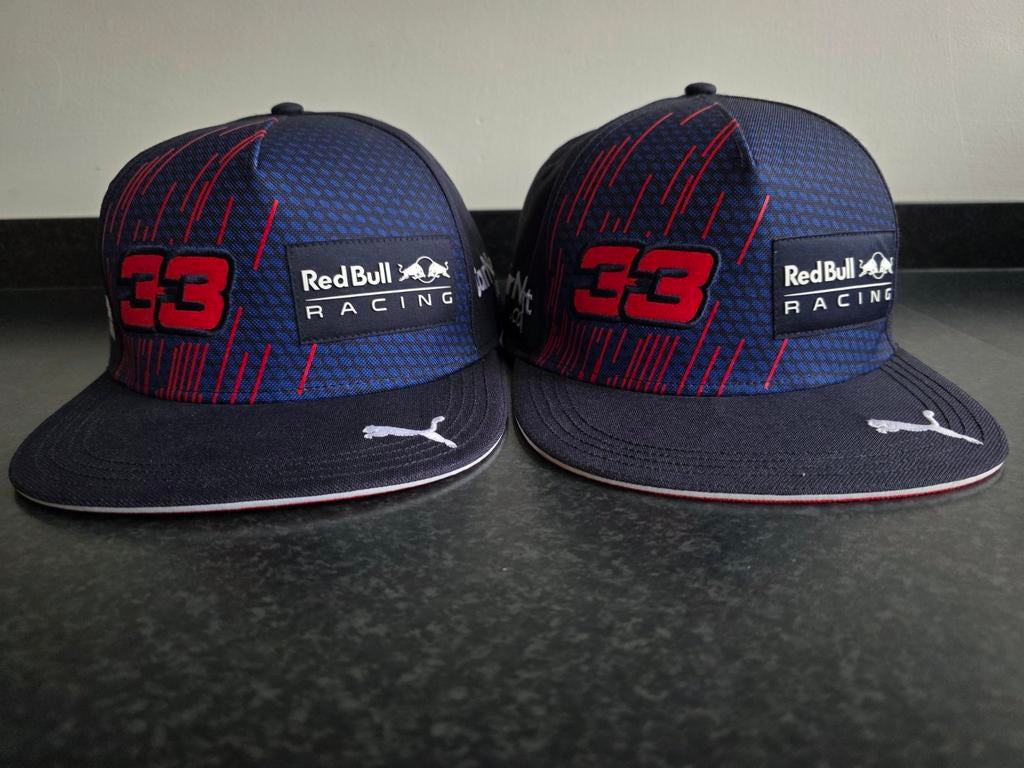 2x Max Verstappen Cap voor 25,- Red Bull Racing petje, Ophalen of Verzenden, Zo goed als nieuw, Red Bull Racing, Pet