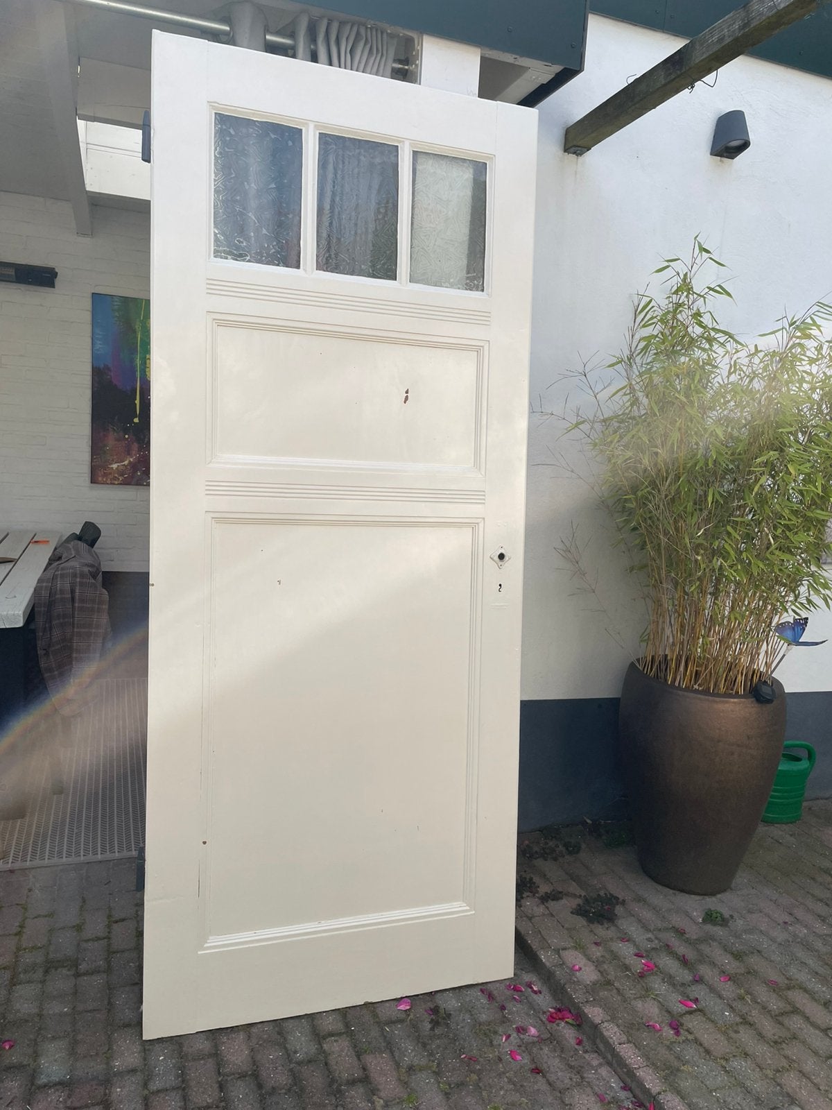 Prachtige jaren 20/30 binnendeur - Gratis af te halen, Ophalen, Zo goed als nieuw, Binnendeur, 200 tot 215 cm