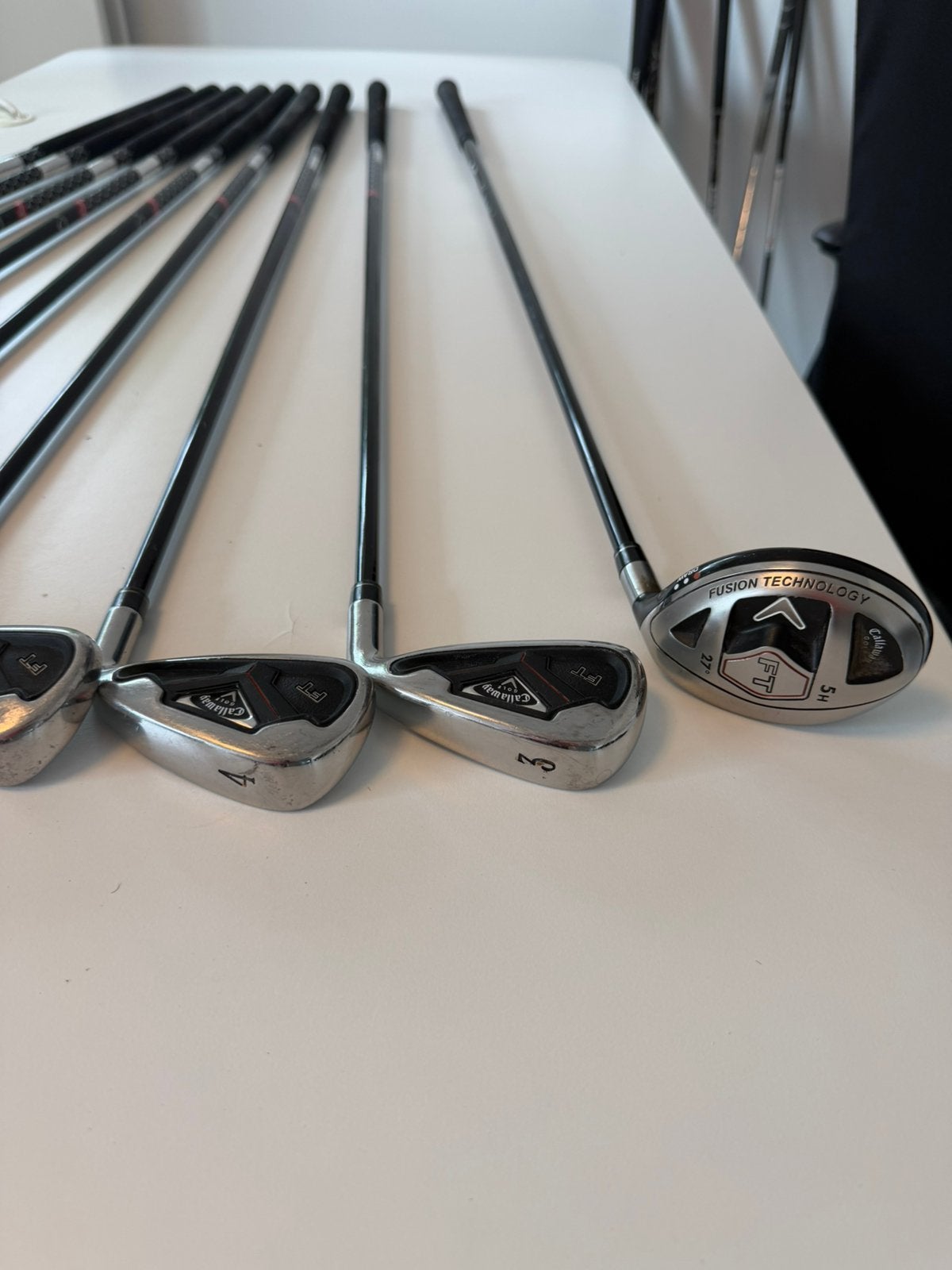 Callaway FT ijzerset + hyb - R flex - testen ok! 6S1527, Set, Gebruikt, -, Ophalen of Verzenden