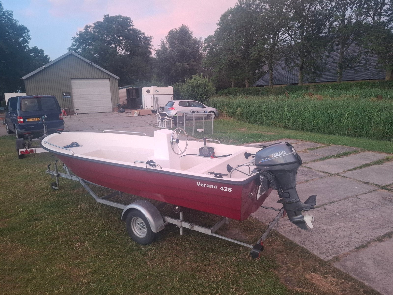 Verano 425 Consoleboot met Yamaha 6pk buitenboordmotor, Watersport en Boten, Ophalen, Buitenboordmotor, Consoleboot, Kussenset