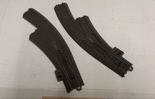 Marklin c-rails bocht wissels h0 24671 24672, Wisselstroom, Gebruikt, Rails, Ophalen of Verzenden