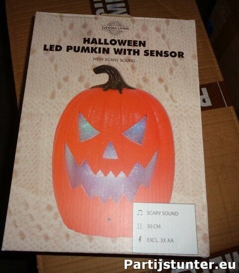 PARTIJ HALLOWEEN LED POMPOEN MET SENSOR, ., Nieuw, Ophalen of Verzenden, .