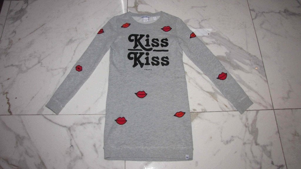 164 NIK & NIK kisses jurk met lippen, Ophalen of Verzenden, Zo goed als nieuw, Meisje, Jurk of Rok