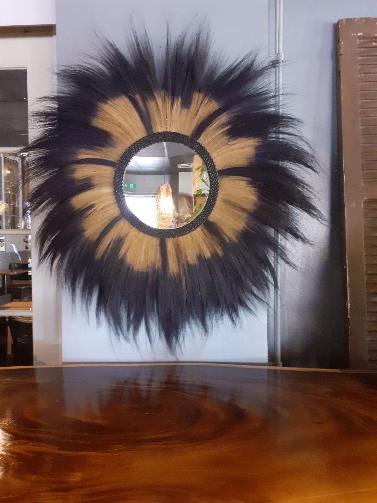 Ronde Ibiza Spiegels, Ophalen of Verzenden, Zo goed als nieuw, Wandklok