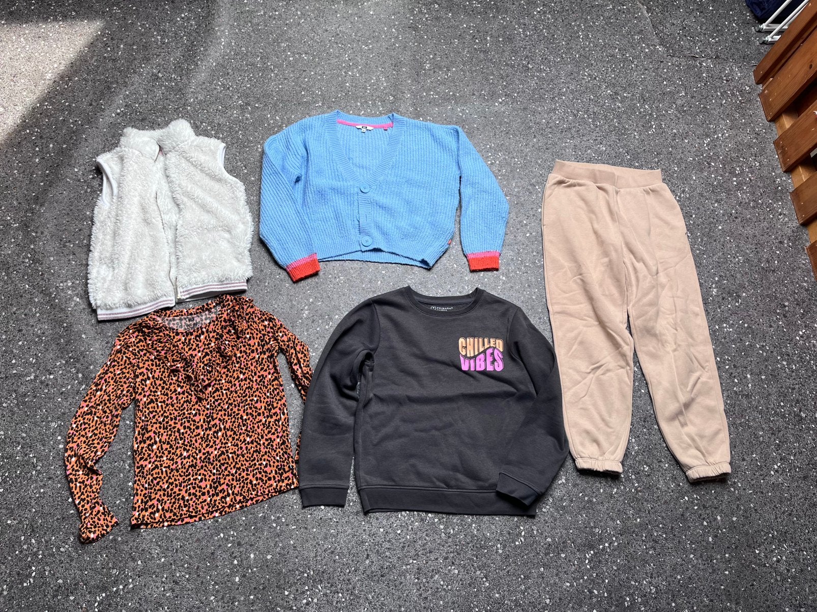 Pakketje 5 delig meisje 134-140, Kinderen en Baby's, Kinderkleding | Maat 134, Ophalen of Verzenden, Zo goed als nieuw, Meisje