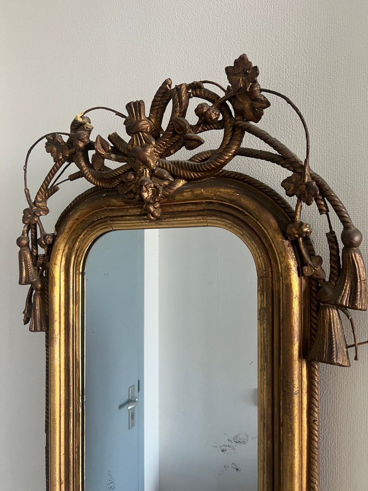 Antique mirror / spiegel, Ophalen, Rechthoekig, Minder dan 50 cm