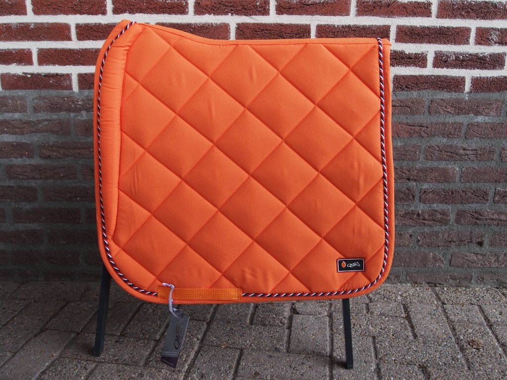 QHP Oranje Holland Dressuur zadeldekje Full, Full (L), Oranje, Dressuurdekje, QHP
