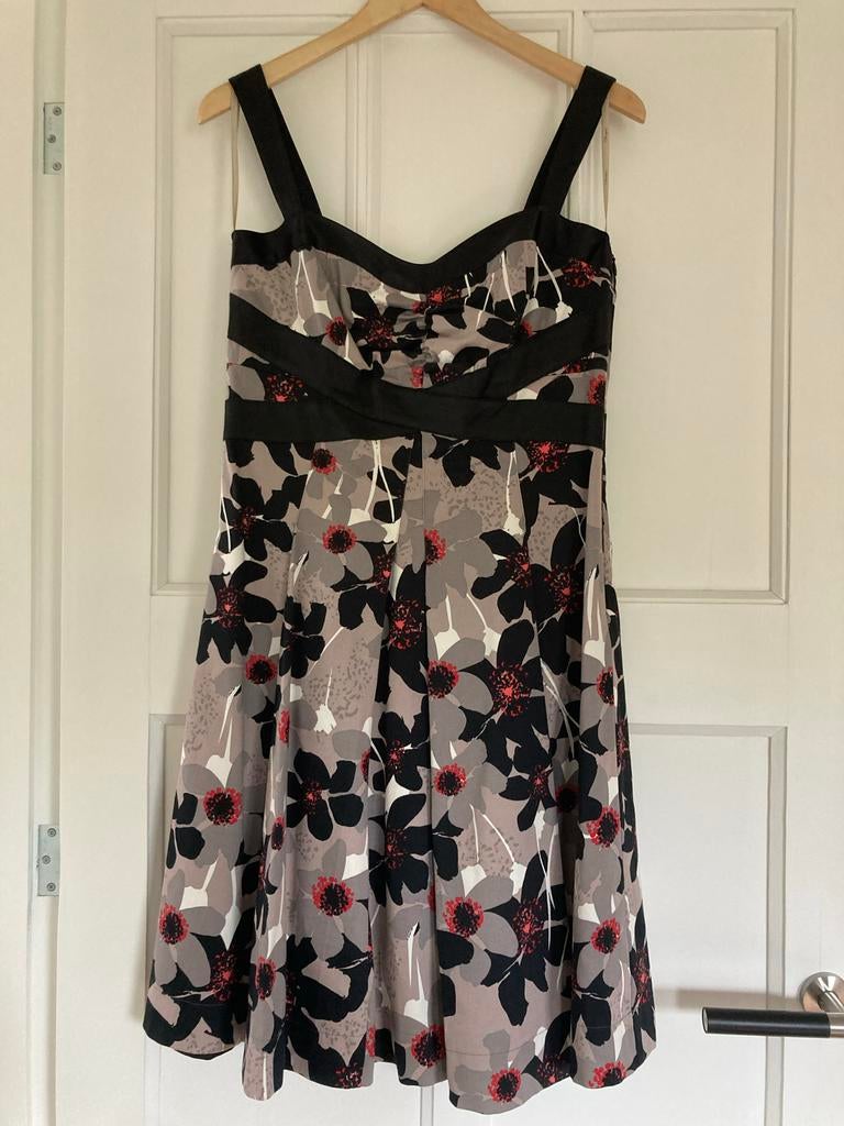 Steps retro jurk en bolero met roos - Maat 36/38, Ophalen of Verzenden, Zo goed als nieuw, Maat 36 (S), Rood