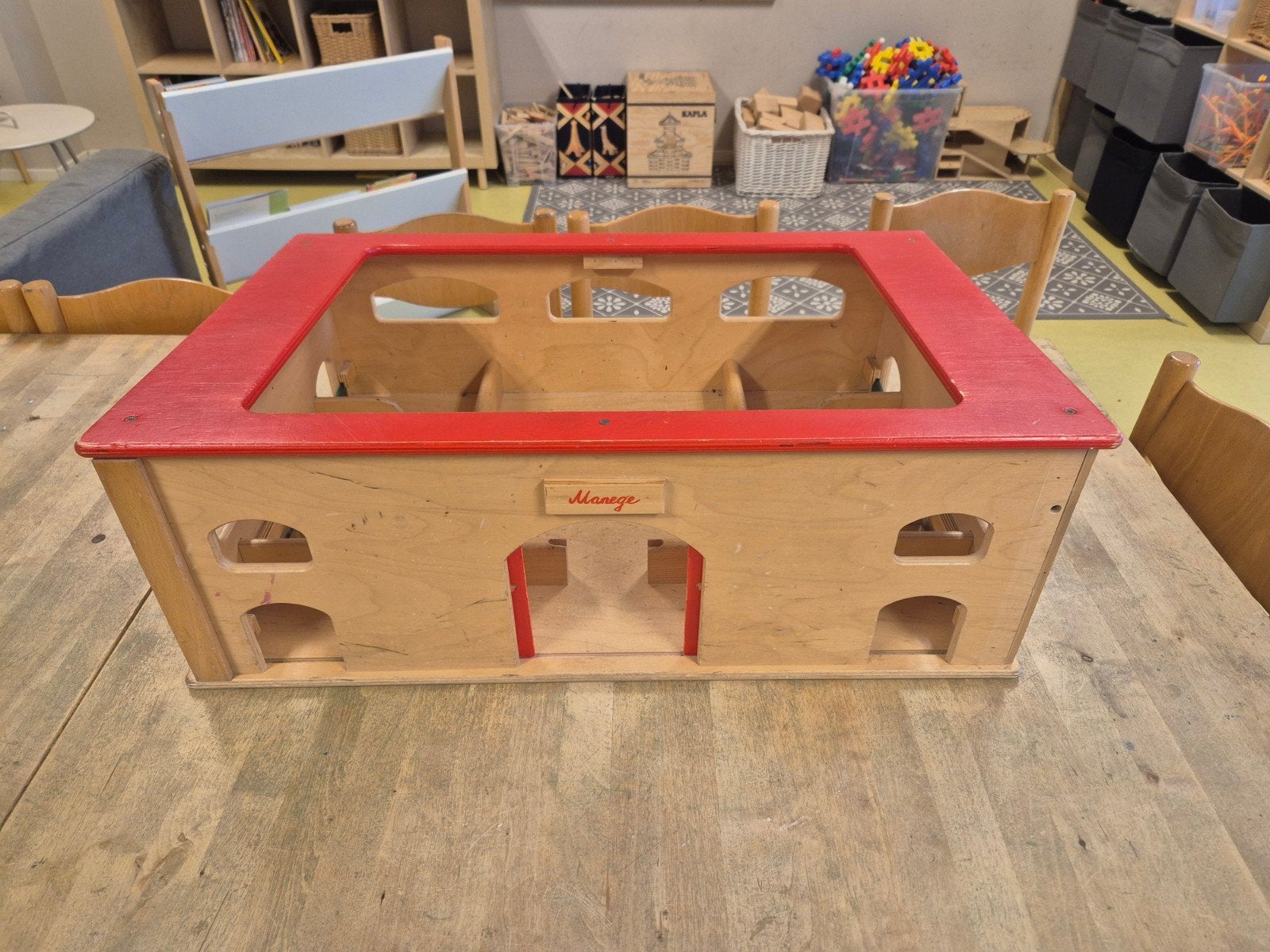 Houten speelgoedstal of manege voor dieren, Ophalen of Verzenden