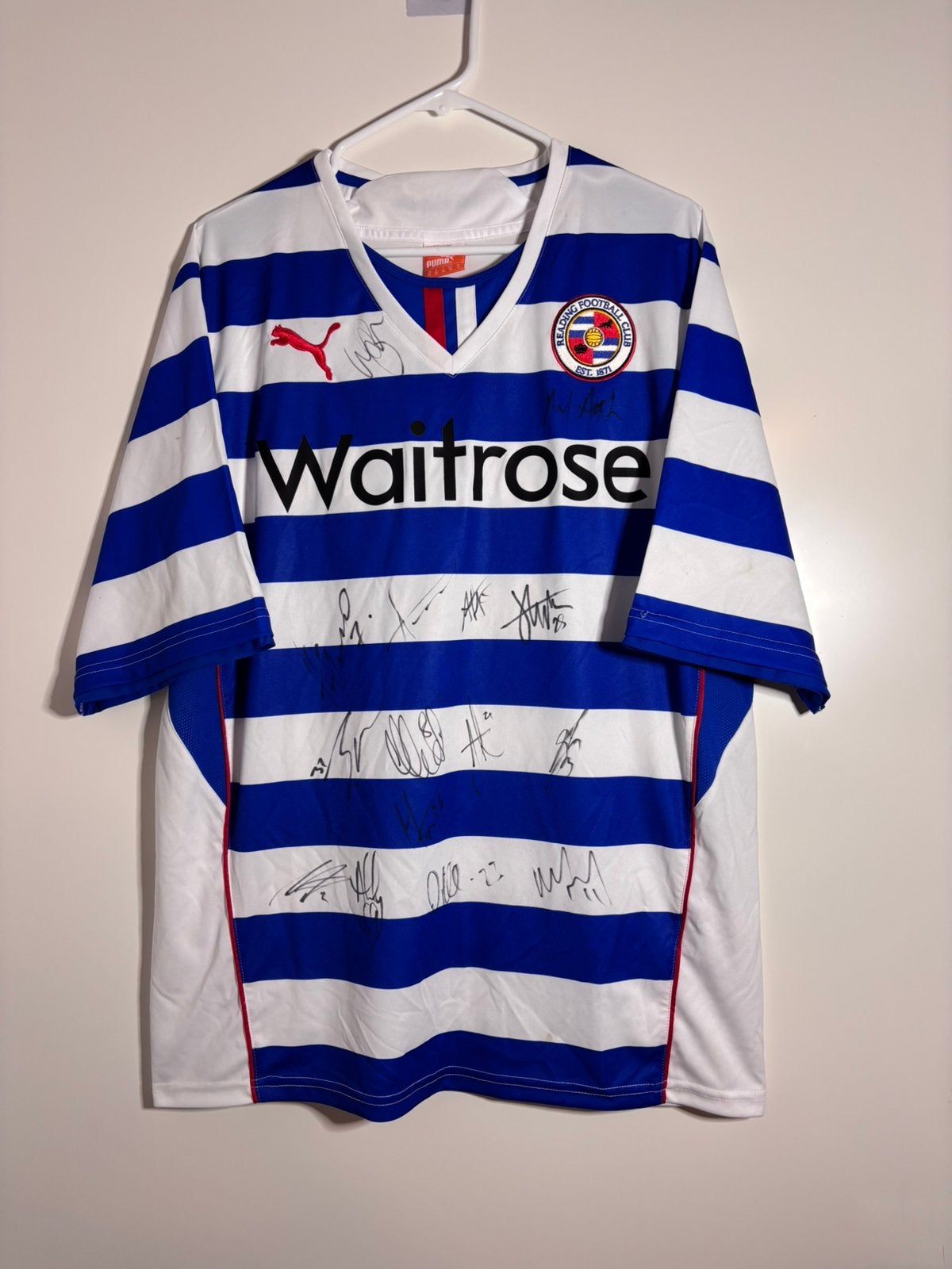 Reading FC Thuisshirt Voetbalshirt 2013/2014 Gesigneerd XL, Verzamelen, Verzenden, Zo goed als nieuw, Buitenlandse clubs, Shirt