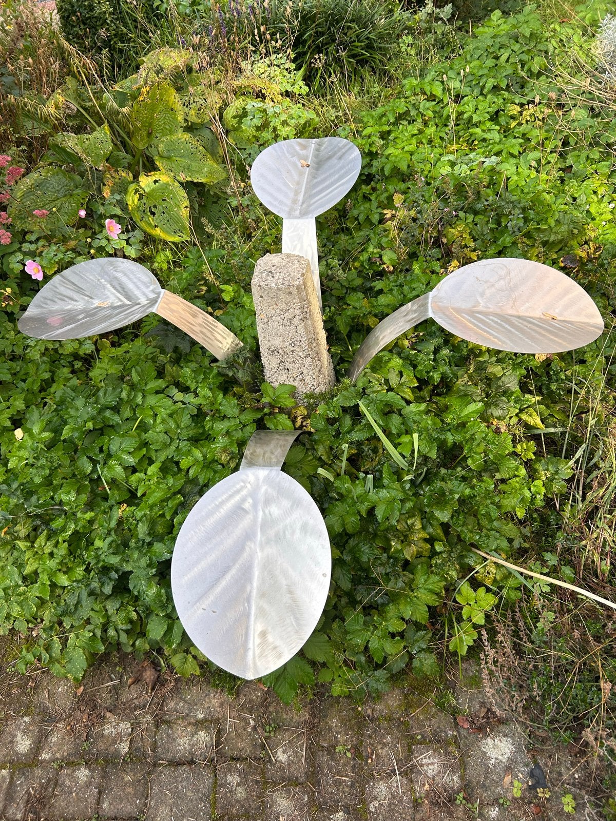 Oude metalen tuinsculptuur / tuinornament, Ophalen, Gebruikt, Metaal, Overige typen