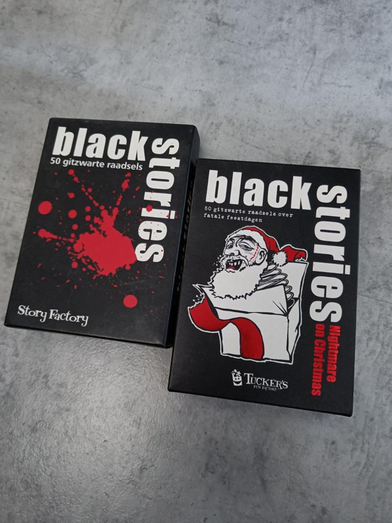 Black Stories: Origineel & Nightmare on Christmas, Vijf spelers of meer, Ophalen of Verzenden, Zo goed als nieuw, Story Factory / Tucker's Fun Factory