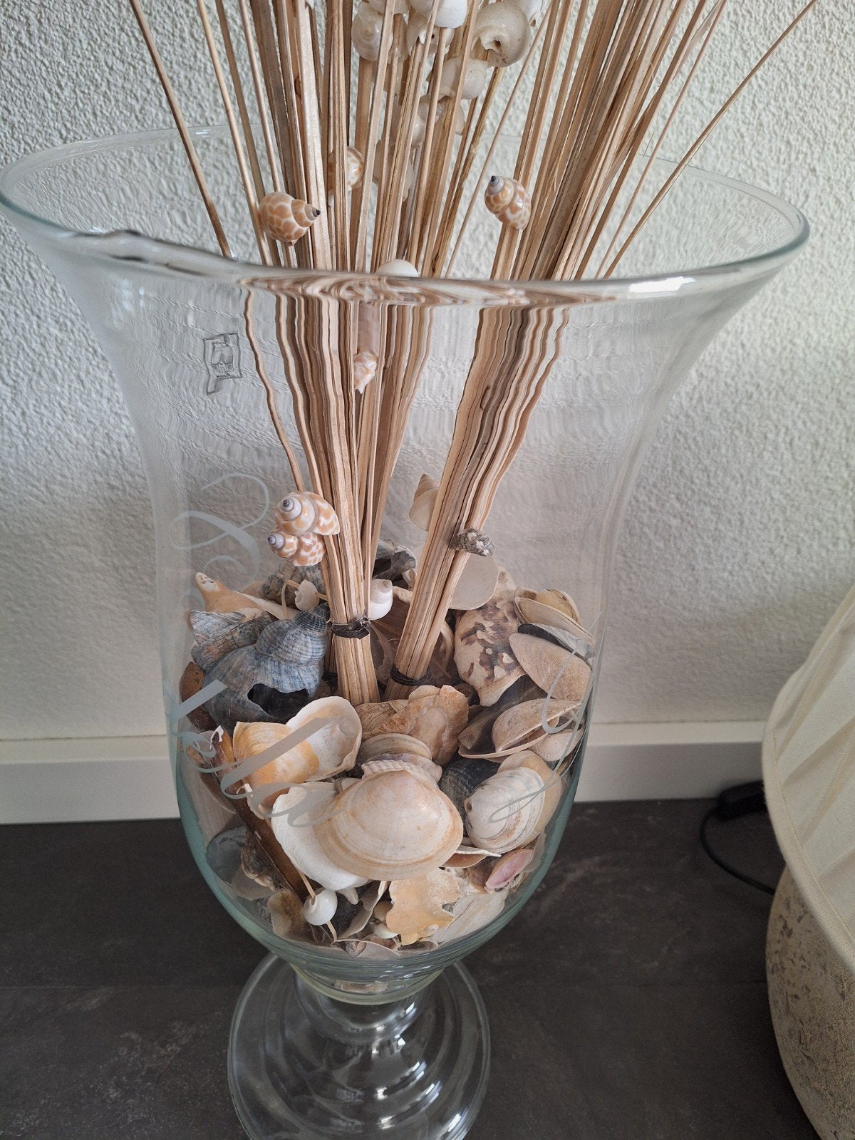 Riviera Maison Windlicht met schelpen en decoratietakken, Ophalen, Windlicht, Rivièra Maison, 50 cm