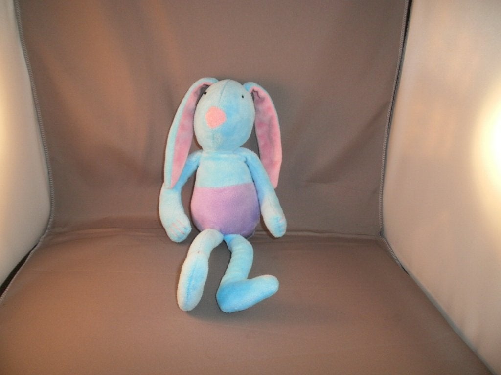 jumbo konijn 28 cm blauw roze paars nieuw in plastic nr c9, Ophalen of Verzenden, Middelgroot (20 tot 80 cm), Konijn, Nieuw