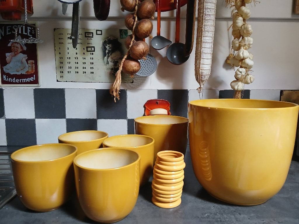 Te koop mooie bloem potten., Ophalen, Rond, Binnen, Zo goed als nieuw
