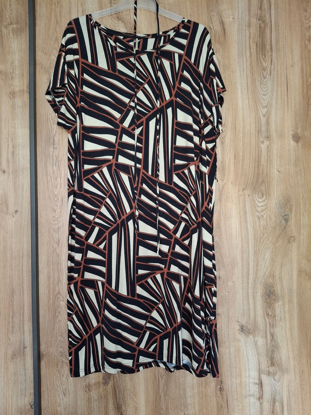 Soya Concept jurk maat L met abstracte print, Zwart, Maat 42/44 (L), Soya Concept, Ophalen of Verzenden