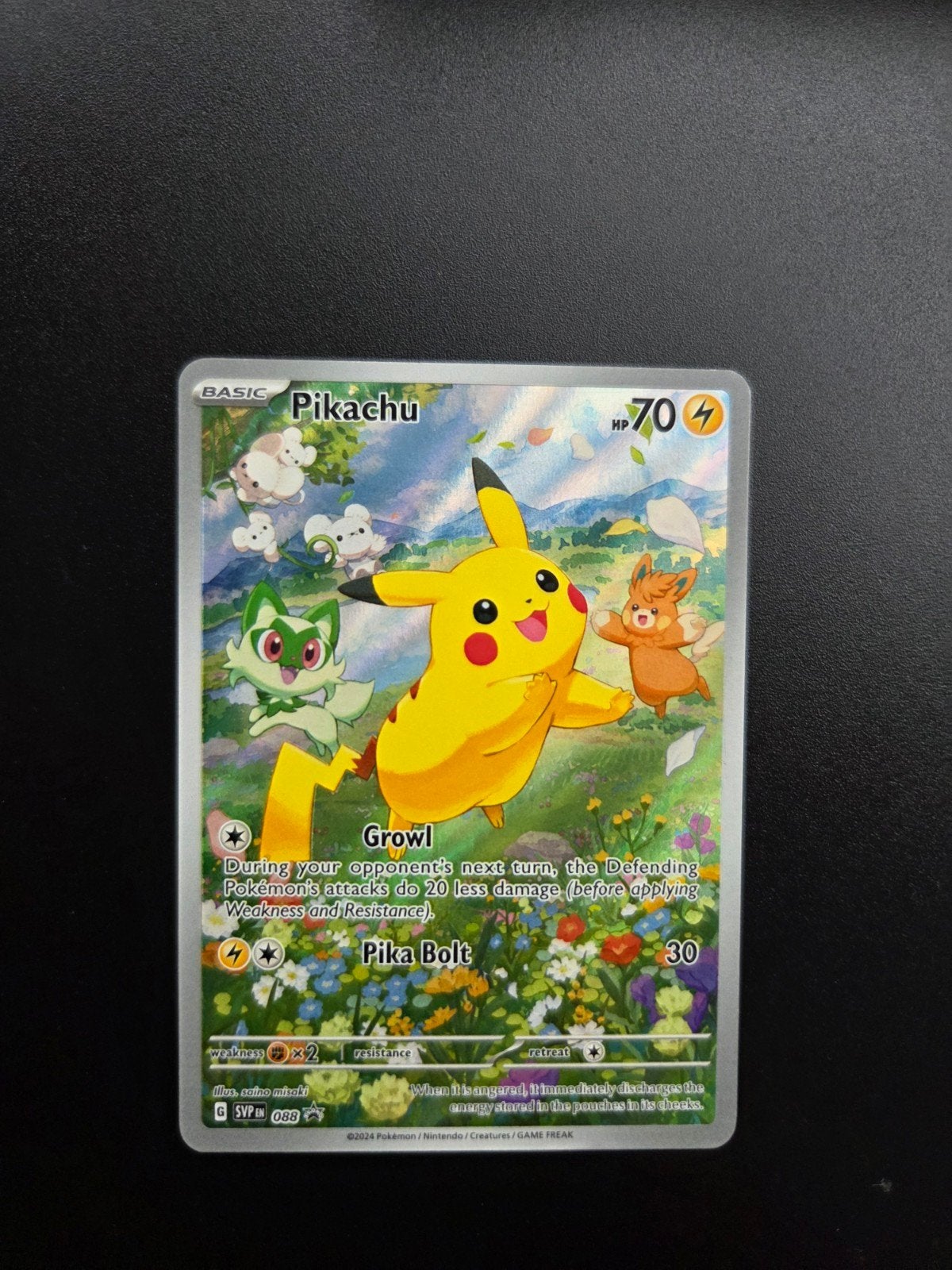 Pikachu 088 Pokemon Promo illustration rare, Ophalen of Verzenden, Zo goed als nieuw, Booster, Foil