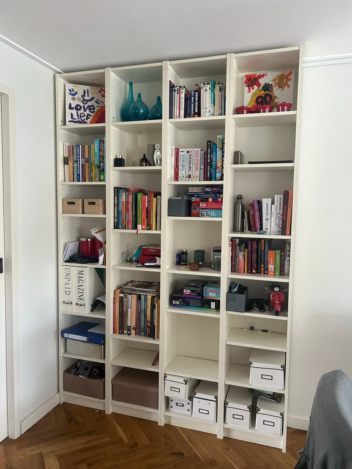 Witte IKEA Billy Boekenkast -  4 kasten