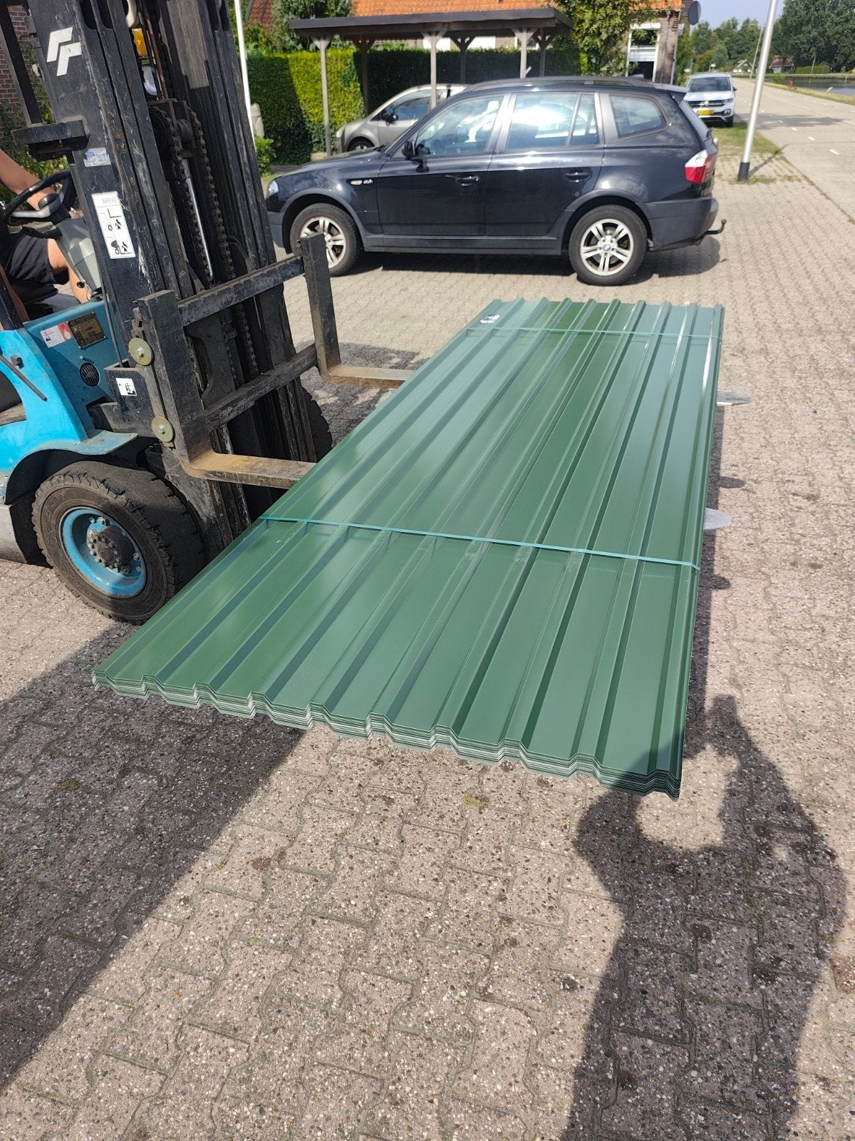 Nieuwe groene damwandplaten / dakplaten (3m & 4m), ., Nieuw, ., 15 m² of meer