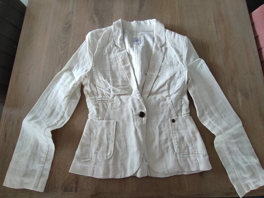 creme jasje van dept, maat s, Beige, Ophalen of Verzenden, Zo goed als nieuw, Jasje