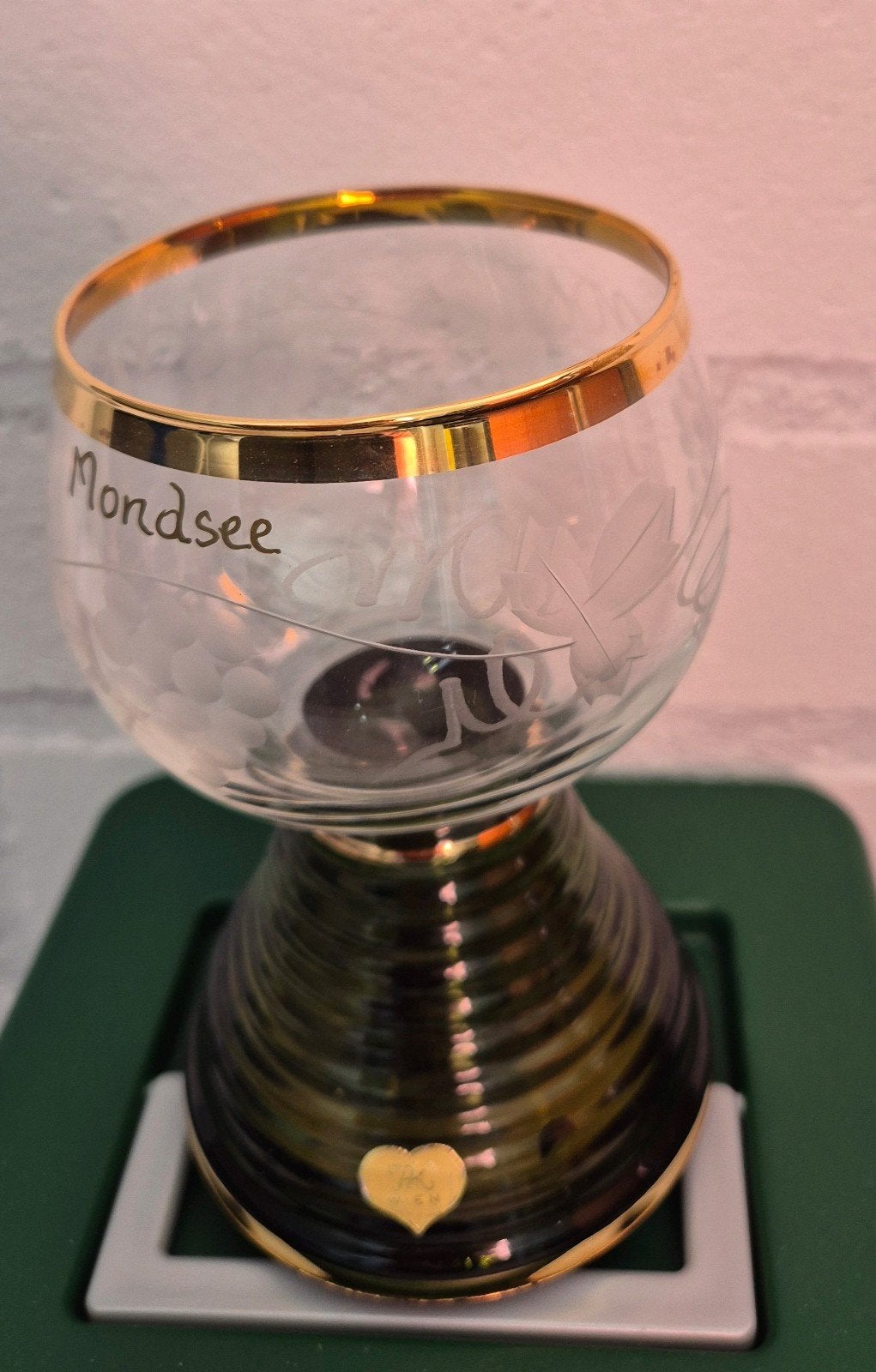 Wijnglas met speeldoosje, Verzamelen, Glas en Borrelglaasjes, Overige typen, Ophalen of Verzenden