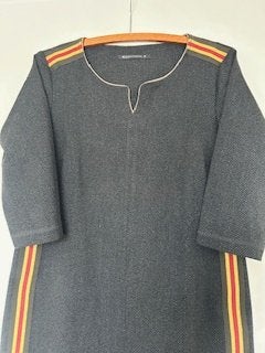 Expresso Jurk met gekleurde bies, Kleding | Dames, Maat 38/40 (M), Grijs, Gedragen, Boven de knie