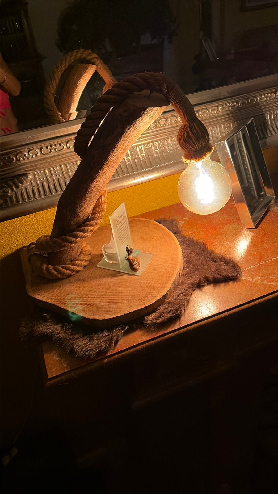 Aparte lamp, Met schakelaar, Ophalen, Gebruikt, Hout