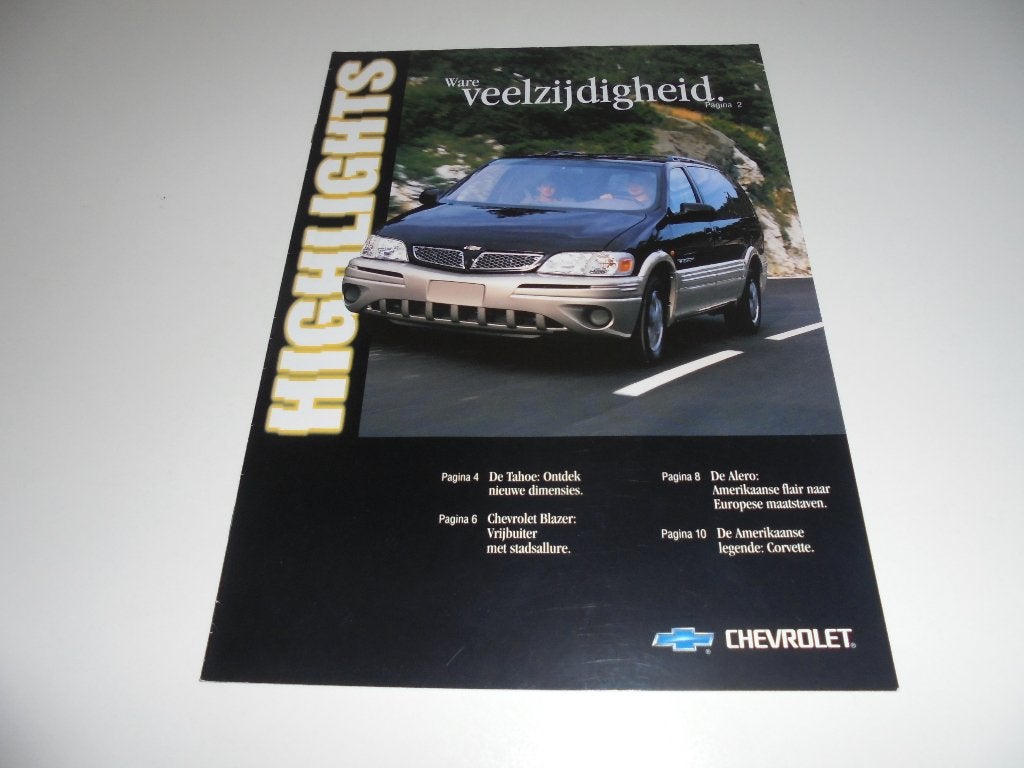 brochure Chevrolet modellenprogramma 2000, Boeken, Ophalen of Verzenden, Nieuw, Chevrolet