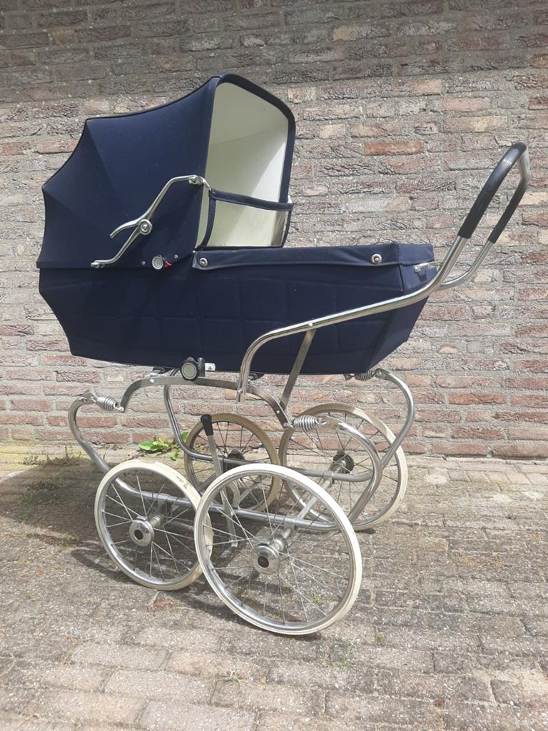 Vintage Koelstra Pennock Kinderwagen - Klassiek Blauw, Gebruikt, Met reiswieg, Ophalen, Kinderwagen