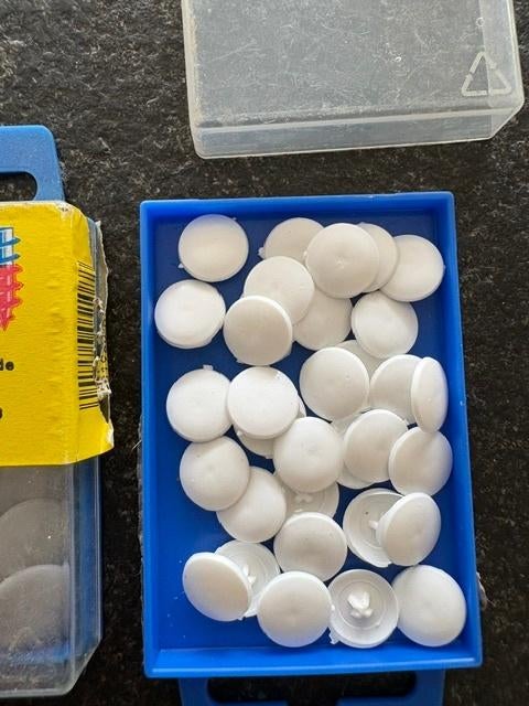 Afdekkapjes grijs en wit, Ophalen of Verzenden, Zo goed als nieuw, Overige typen