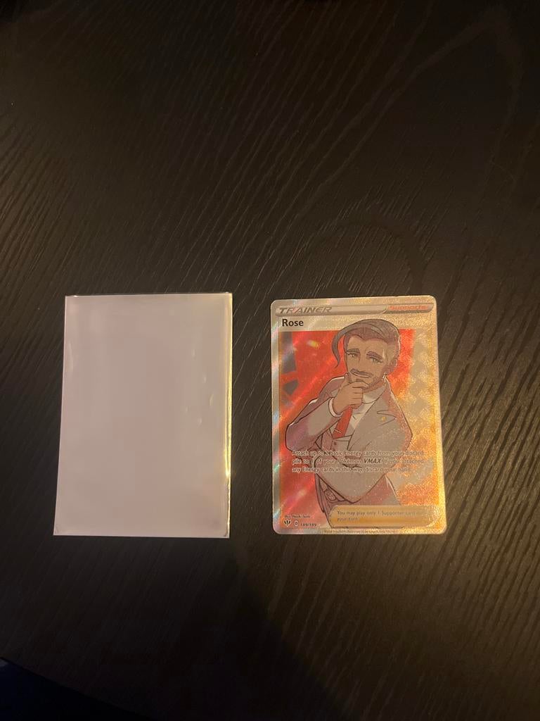 Pokémon TCG Rose Trainer Kaart (Full Art), Ophalen, Zo goed als nieuw, Losse kaart, Foil