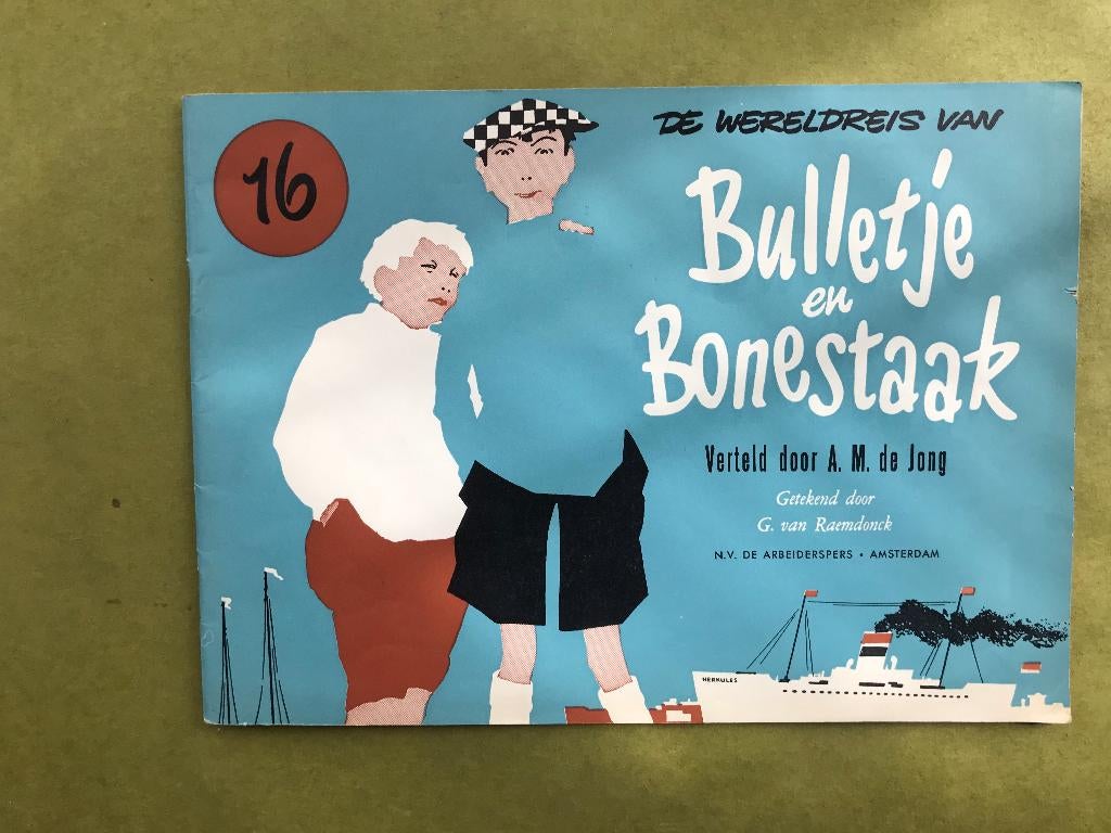 De Wereldreis van Bulletje en Bonestaak, nr.16, Gelezen, Eén stripboek, Ophalen of Verzenden, A.M. de Jong