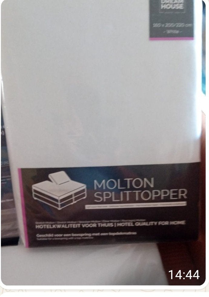 2x Nieuwe Molton Splittopper 160x200/220, Ophalen of Verzenden