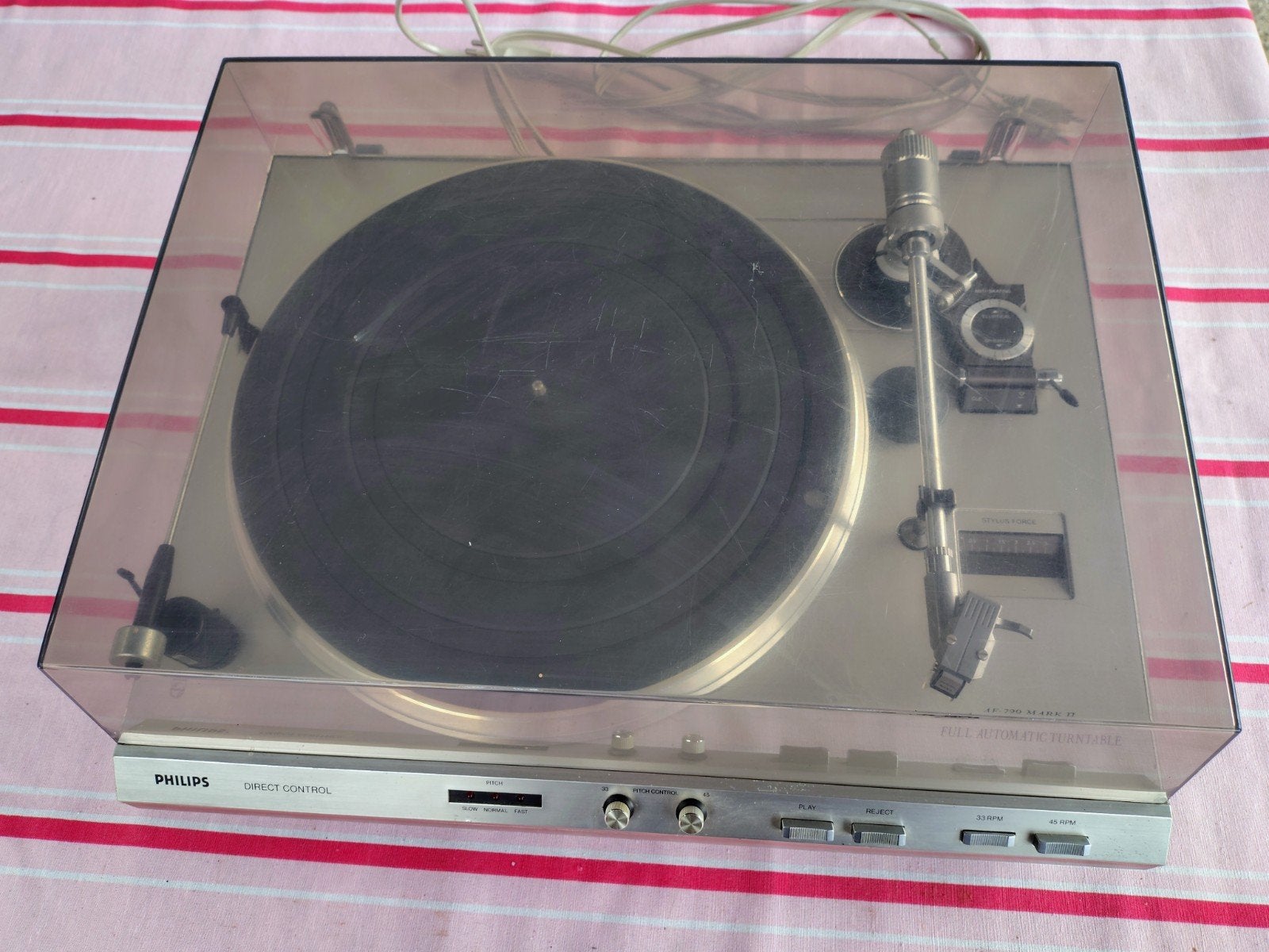 Philips AF-729 Mark II Volautomatische Platenspeler, Philips, Gebruikt, Automatisch, Ophalen of Verzenden