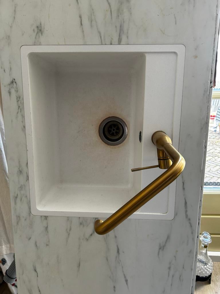 Keukenkasten/Aanrechtblad/spoelbak met kraan, Doe-het-zelf en Verbouw, Sanitair, Ophalen, Gebruikt, Koper, Kraan