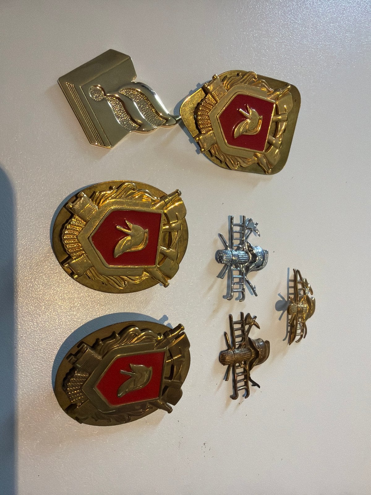 Vintage brandweer insignes en speldjes, Ophalen of Verzenden, Gebruikt, Overige onderwerpen, Speldje of Pin