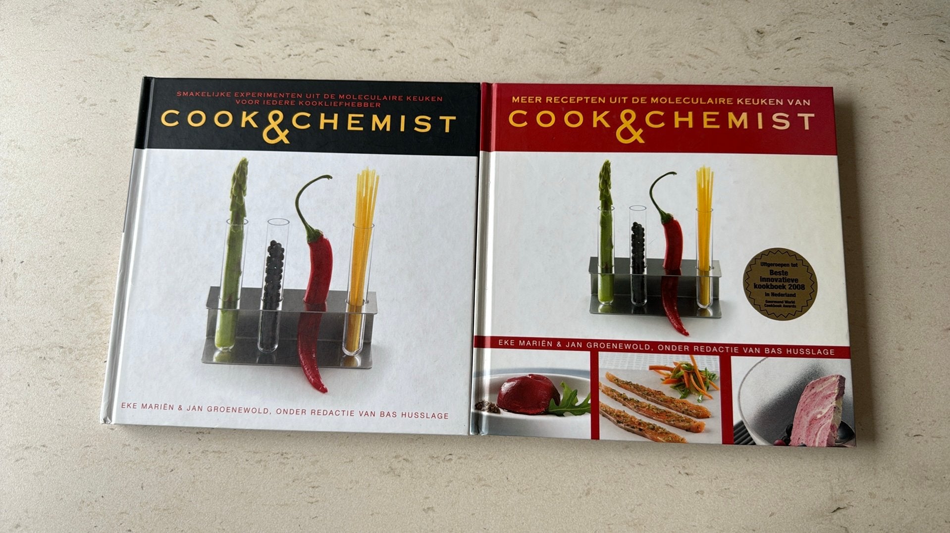 Meer recepten uit de moleculaire keuken van Cook & Chemist, Azië en Oosters, E. Mariën; J. Groenewold, Ophalen of Verzenden, Zo goed als nieuw