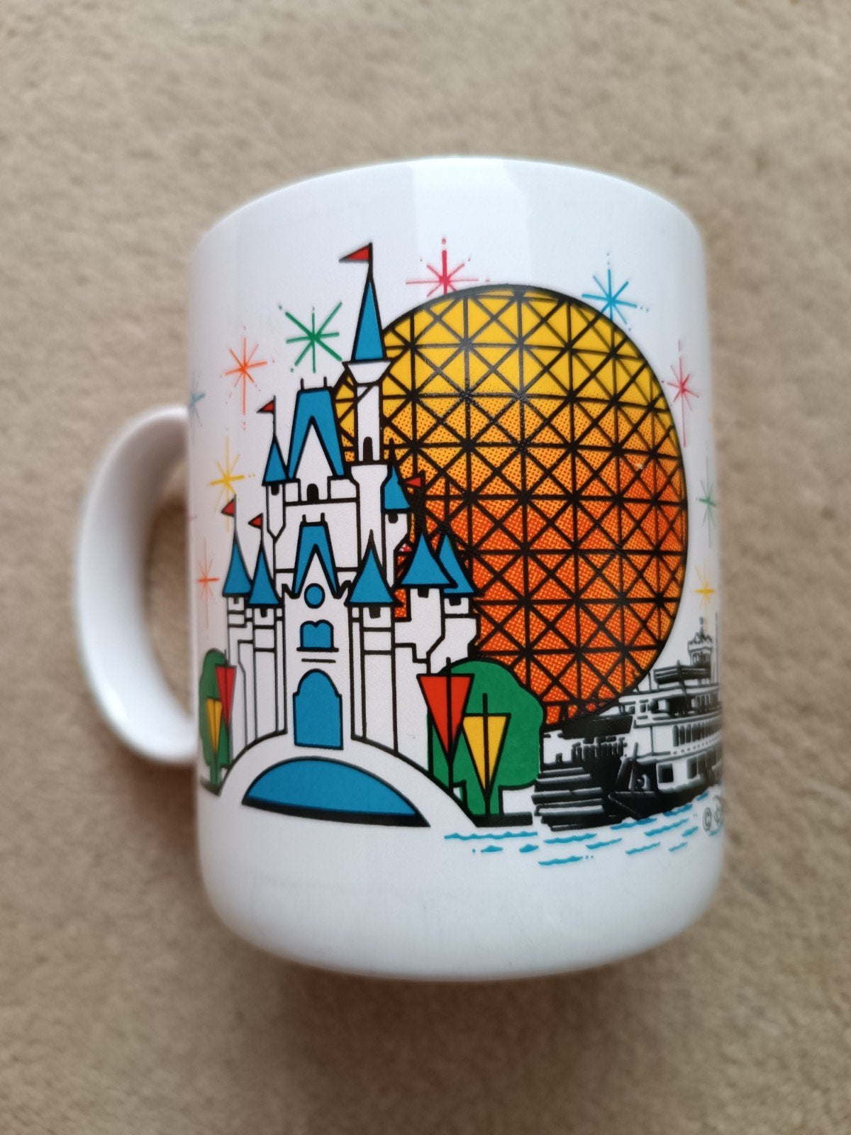 Vintage Disneyland Mickey Mouse BOSS Mok 1988 Beker, Verzamelen, Disney, Ophalen of Verzenden, Mickey Mouse, Zo goed als nieuw