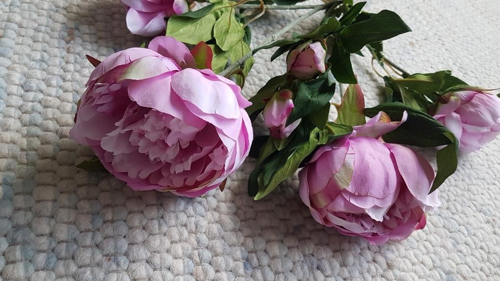 pioenroos rose kunstbloem pioenrozen nieuw, Ophalen of Verzenden, Nieuw
