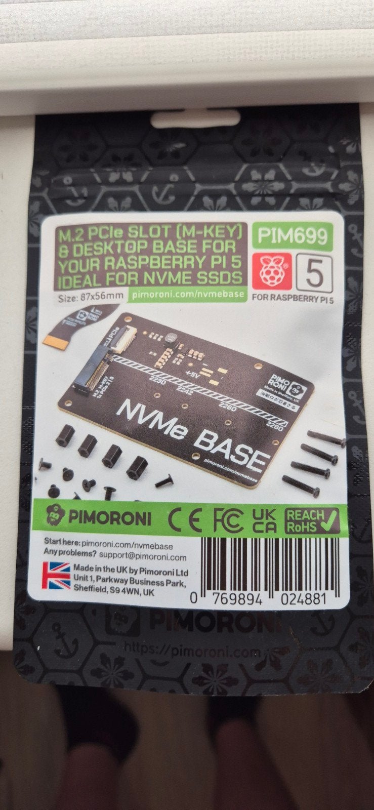 NVMe Base voor Raspberry Pi 5 - nieuw, Ophalen of Verzenden, Nieuw
