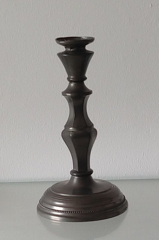 antieke Tiel Holland tinnen kandelaar, volgnr 9, Antiek en Kunst, Antiek | Tin, Ophalen of Verzenden