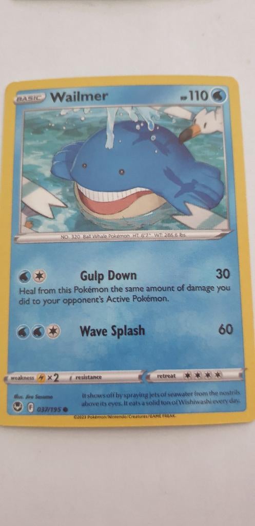 2995 pokemon 037/195 wailmer, Verzenden, Nieuw