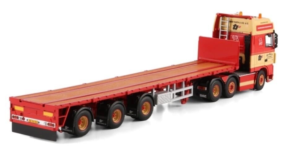 WSI DAF XF 95 + VLAKKE GESTUURDE TRAILER - TORBEN RAFN, Wsi, ., Nieuw, Ophalen of Verzenden