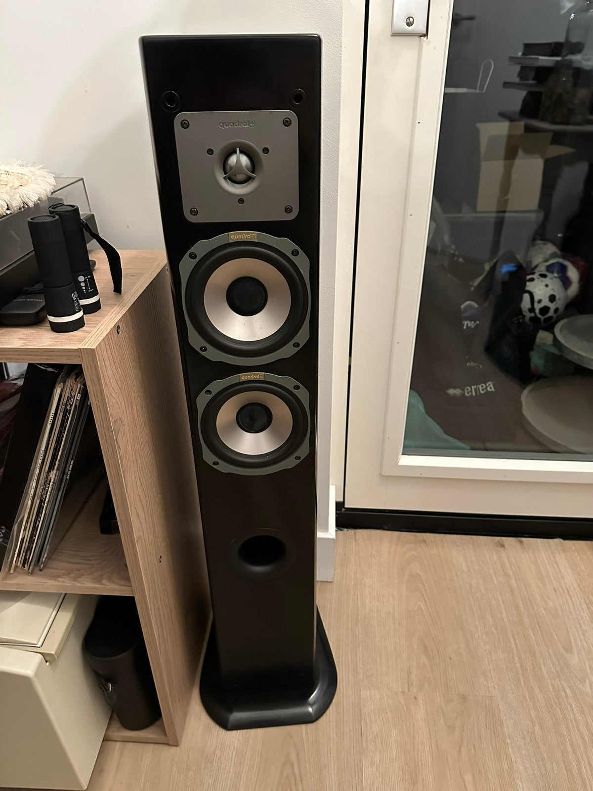 Quadral speaker 3 Stuks 2 grote 1 kleine, Zo goed als nieuw, 120 watt of meer, Front, Rear of Stereo speakers, Ophalen
